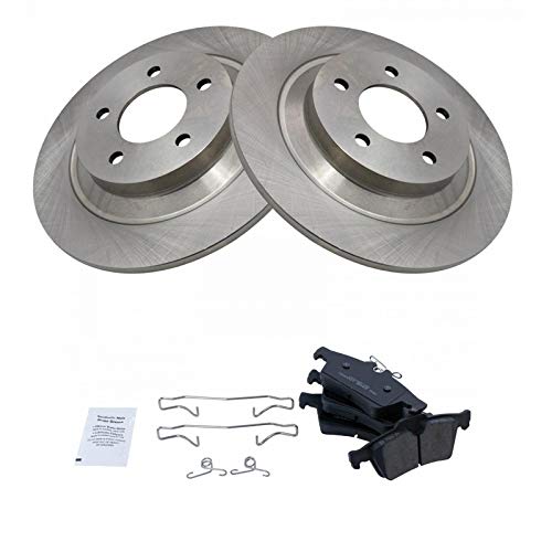 Image of TRQ Rear Brake Pad and Rotor Set Ceramic | For 2007-2015 Mazda 5