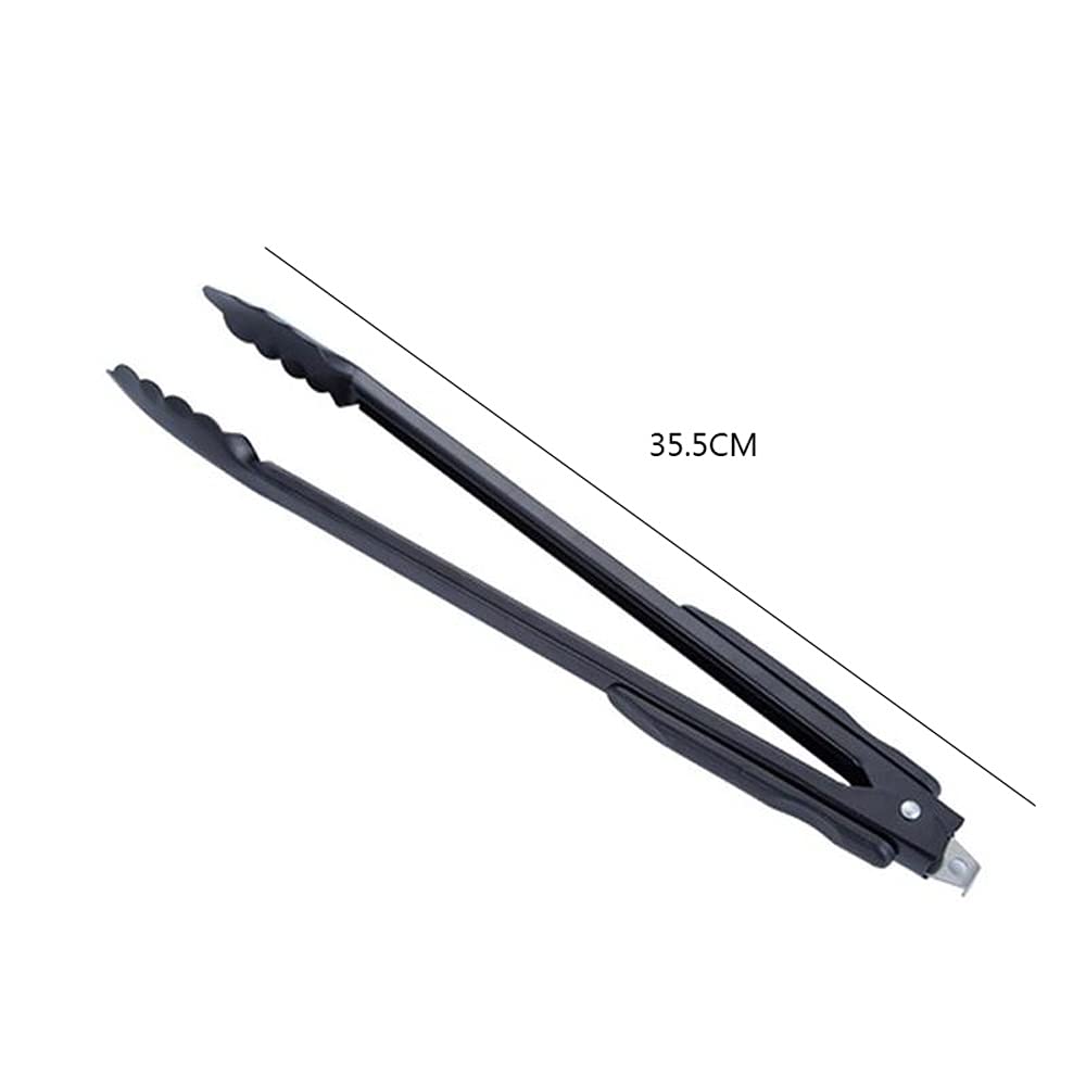 MRKU Pinzas de Acero para Asar Pan, ensaladas y Servir Comida, 1 Unidad