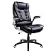 Produktbild SONGMICS Bürostuhl mit hoher Rückenlehne, ergonomischer Chefsessel mit klappbaren Armlehnen, mit verdicktem Kopfkissen und Sitzpolster, schwarz, OBG51B