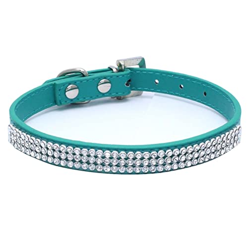 HALFSUMO Collier de Chien Collier de Chien en Cuir Collier de Chien en Cuir Colliers de Chien étincelants avec Strass cloutés pour Animaux de Compagnie Chiot Chats Chiens Cover