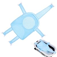 Hamac De Bain Bébé Ajustable Antidérapant - Support De Bain Filet Avec 5 Sangles De Sécurité 0-36 Mois
