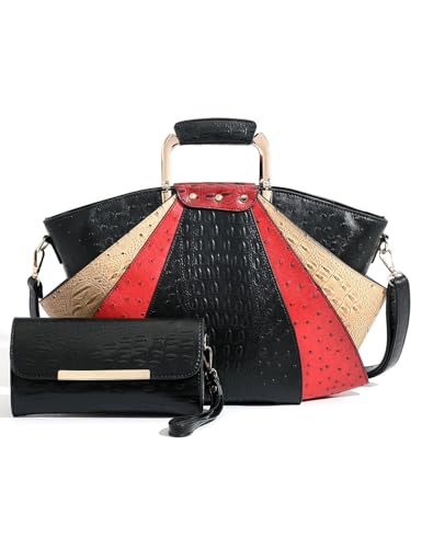 Image of Bag Woman Large Capacity Leather Purse Fashion Designer Metal Top Handle Handbags Women Crossbody Large Bags for Women Tote