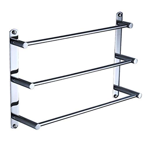 Porte-serviettes inox 304 premium à triple barre pour une salle de bain d'hôtel épurée