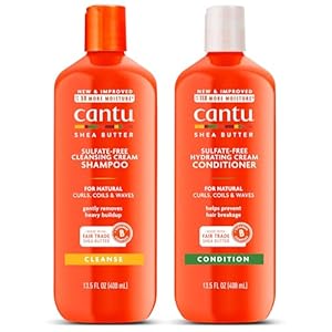 Cantu Sulfate-Free Cream Shampoo & Conditioner Bundle, 13.5 Fl Oz (Pack of 2)