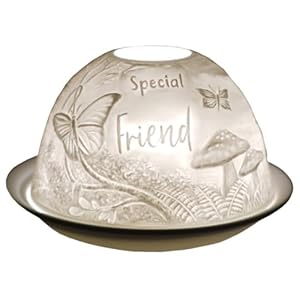 Cello Special Friend Woodland Tealight Dome, Porcelain Candle Holder With a Loving Message. Use Tealights or LEDs. Sentimental Special Friend Gifts, Gifts For Friends, Friendship Gifts For Women. Cello Special Friend Woodland Tealight Dome Porcelain Candle Holder With a Loving Message Use Tealights or LEDs Sentimental Special Friend Gifts Gifts For Friends Friendship Gifts For Women