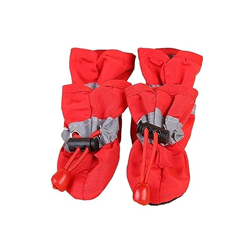 Kasmole Zapatos para Perros pequeños,4 Botas de Lluvia para Perro, Zapatos para Perro | Botas y Protectores de Patas para Perros de pavimento Caliente con cordón Ajustable, Zapatos Impermeables para