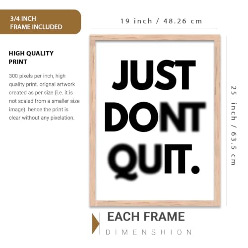 Image of kotart Daily Affirmation Framed Poster inspirational Wall Art with Positive Motivational Quotes Framed Poster for Living Room Bedroom Decor Set Of 3 (19 X 25 inch)