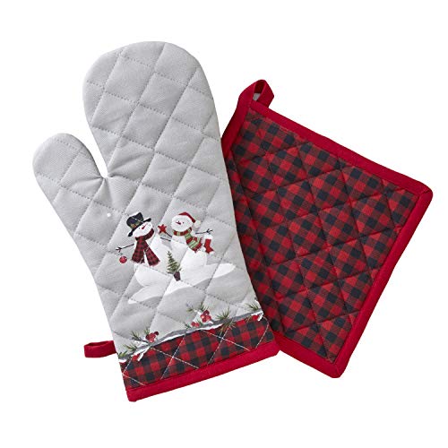 Skl Home Woodland Winter Oven Mitt And Pot Holder Set, 8X8 #TOP2