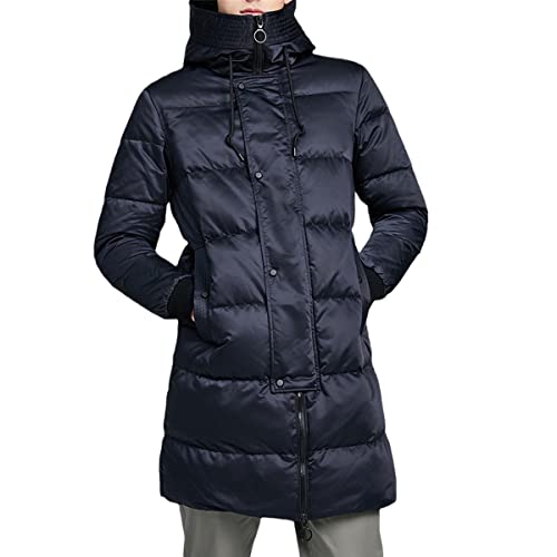 Parka d'hiver mi-longue homme bleu électrique M idéale pour vos trajets urbains quotidiens