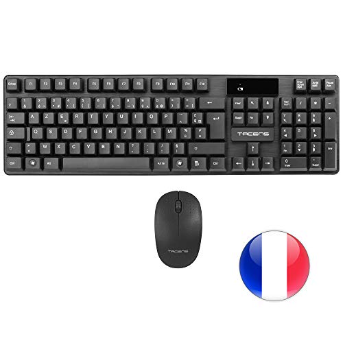 Tacens Anima ACP0, Combo Clavier Souris sans Fil, 2.4GHz Nano-USB, Layout français