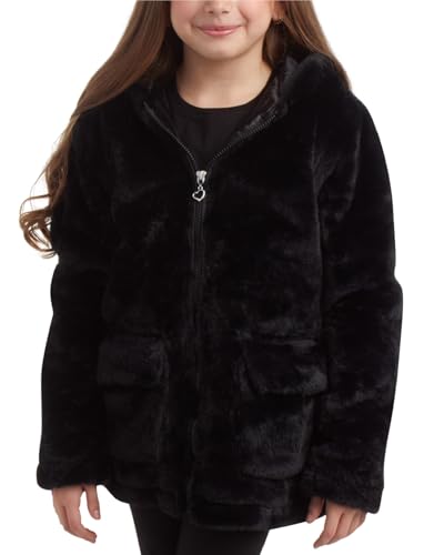 URBAN REPUBLIC Girls Fur Coat Jacket Long Sleeve Plush Teddy