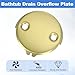uxcell Bathtub Drain Overflow Plate, Universal Dual Hole Tub Drain Cover with Screw for Most Standard Bath Tub Drains Bathroom Household, Gold