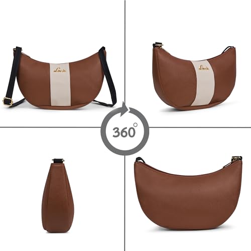 Image of Lavie Women's Bonnie Hobo Colorblock Crossbody Sling Bag | Ladies Purse Handbag | Gift for Women