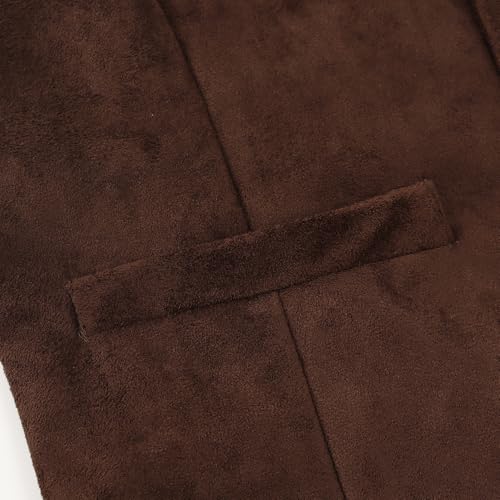 Spring&Gege Boys Suede Sleeveless Suit Vest Western Vintage Cowboy Waistcoat 5