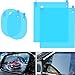 Car Rearview Mirror Film 4Pcs Car Side View Mirror Anti Glare Film Nano Films Anti Fog Rainproof Waterproof Membrane Protector for Car Rear View Mirrors Side Windows(2pcs Oval & 2pcs Rectangular)