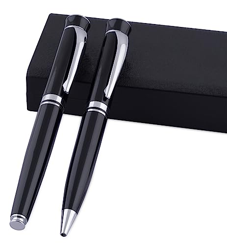 Image of amazon basics Ballpoint Pen with Case for Office, School, Daily Use and Gifting (Blue Ink, Set of 2)