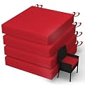 WOLKI Outdoor Cushions for Patio Furniture Set of 4, 18.5 x 16 x 3 Waterproof Seat Cushions Thick Chair Pads for Garden, Patio, Dining