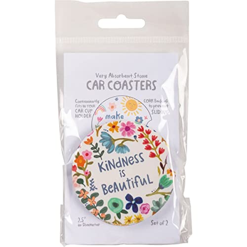Primitives-by-Kathy-Kindness-is-Beautiful-Make-Today-Awesome-Decorative-Car-Coaster-Set Primitives by Kathy Kindness is Beautiful Make Today Awesome Decorative Car Coaster Set