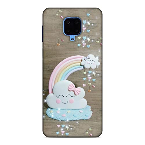 Image of Printed Mobile Back Hard Case Cover for Poco M2 Pro /Xiaomi Redmi Note 10 Lite /Xiaomi Redmi Note 9S | Smiley Cloud, Colourful Heart, Clay Art rainbow-2179