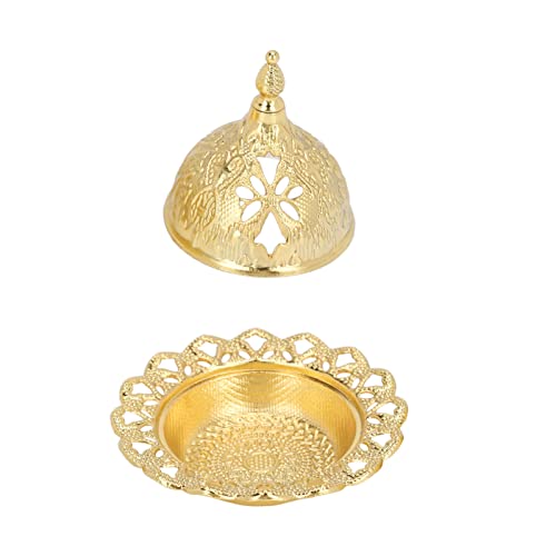 Queimador de incenso de liga de metal, bandeja de apanhador de cinzas, tigela suporte de incenso em