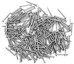 Linwood Small Smooth Round Head Nails Multi-Purpose for DIY Decorative Pictures Boxes Household Accessories 200pcs (0.08x0.51inch, Silver)