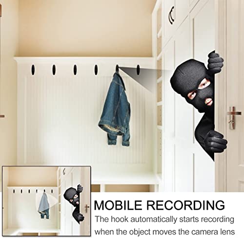 Hidden Clothes Hook Camera, Mini Spy Camera Hd 1080P, Nanny Cam With Motion Detection, Wireless Security Camera For Home/Office/Pet Monitor, Video Recorder No Wifi Needed, No Audio #TOP3