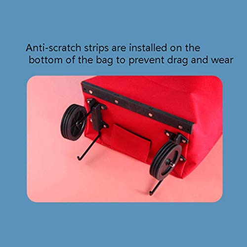 LYLSXY Karren, Faltbare Frauen Einkaufswagen Tasche Tragbare Einkaufen Trolley Tasche Mit Rädern Faltbarer Wagen Rolling… – Bild 6