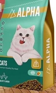 Alpha دراي فود بطعم الفراخ والخضروات والبط يحتوي على اوميغا 3والكثيرمن الفيتامينات والمعادن مغذي ومفيد لجميع انواع القطط 4كجم، عسل