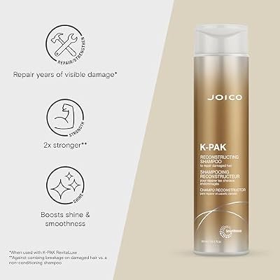 Joico K-PAK Daily Reconstructing Shampoo | For Damaged Hair | Repair Damage & Prevent Breakage | Double Hair Strength | Boost Shine | With Keratin & Guajava Fruit Extract