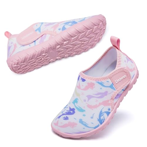 Limberun Kids Water Shoes for Girls Boys Toddler Swimming Beach Shoes, Hdk3302-mermaid, 2 US Big Kid