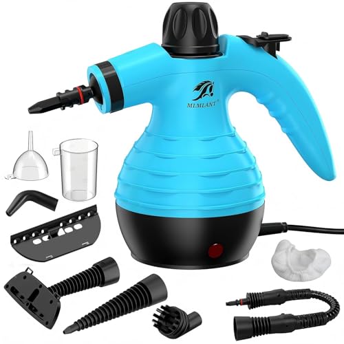 MLMLANT Steam Cleaner, Portable Multifunctional Household Steam Cleaner with Safety Lock & 9 Accessories, Ideal for Cleaning Carpets, Sofas, Cars, Kitchens, Bathrooms and More.