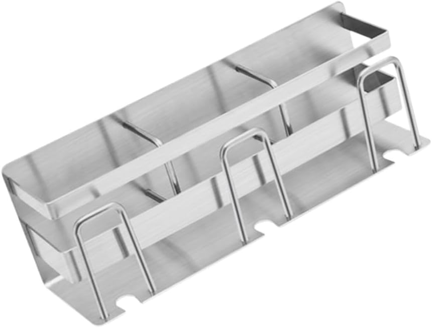 1pc Stainless Steel Toothbrush Holder People Wall-Mounted No Punching Required Elegant Bathroom Organizer for Toothbrushes and Toothpaste Practical Use