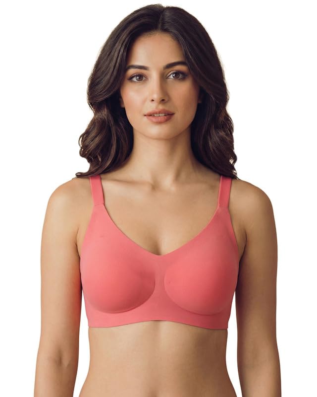 Image of Tweens Cotton Padded Bonded Bra for Women | Full Coverage Wire-Free Bra | Seamless No-Dig Comfort | Breathable Cotton | Elastic-Free Bottom Band & Side Wings | Pack of 1|