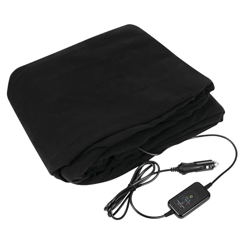 Image of Performance Tool W6049 12v Heated Travel Blanket - Stay Warm on Road Trips, Camping, and Outdoor Activities with Soft and Cozy Fleece Material