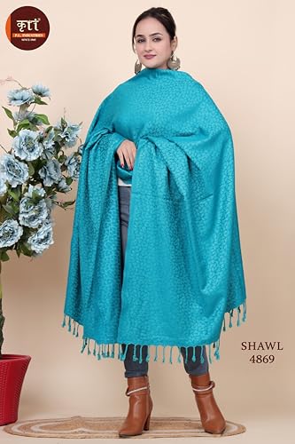 Image of KRITI Paisley Design Woollen Beige Color Shawl For Women