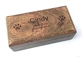 Rutherfords Gifts PERSONALISED MANGO WOOD PET MEMORIAL ASHES CASKET - SMALL