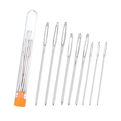 9Pcs Large Eye Blunt Needles, NuLink Stainless Steel Yarn Knitting Needles Sewing Needles Embroidery Needle Cross Stitch