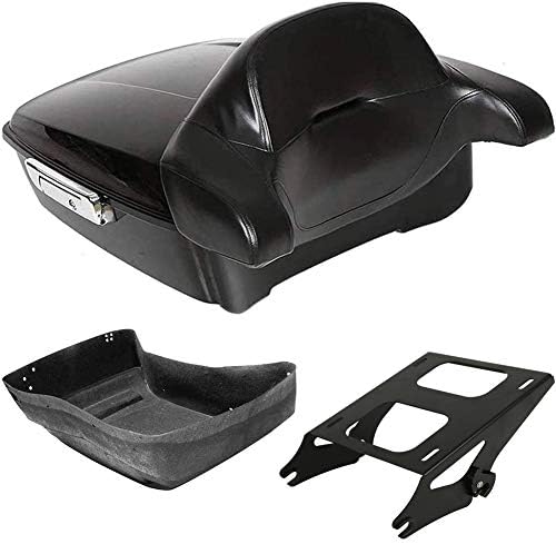 Bauletto Touring XMT-MOTO Razor In Nero Con Schienale E Rack Per Harley Touring 2014-2025 - 3
