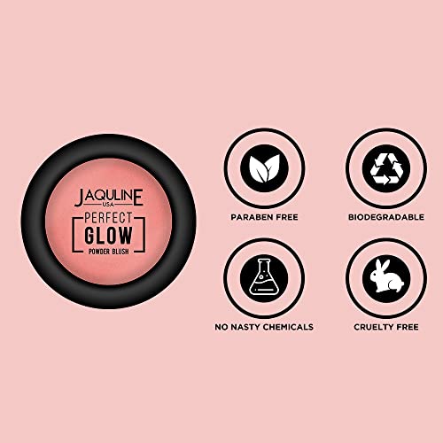 Image of JAQULINE USA Perfect Glow Powder Blush | Highly Pigmented, Soft & Lightweight Formula | Blends Effortlessly | Lasts All Day | Vegan & Paraben-Free - Beige For Days, 5g