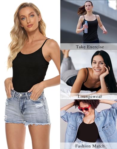 Image of BQTQ 3 Pcs Womens Camisole Tank Top Spaghetti Strap Camisoles Ladies Undershirts