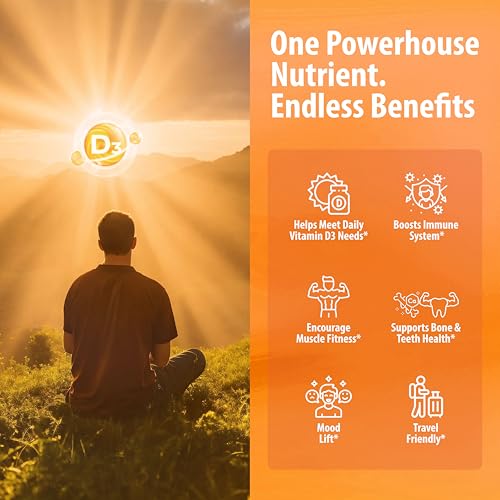 Image of Sainebio Nano Vitamin D3 | 30 Sachets, 600 IU High Absorption | Supports Immunity, Bone Strength, Mood & Vitality | Travel-Friendly Daily Supplement (30 Sachets, Tangy Orange)