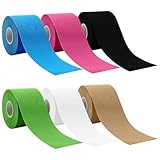 Yoodriy 6 Rollen Kinesiologie Tape (5m x 5cm), Kinesio & Physio Tape Set für Sport, Flexibel und Wasserbeständig, für Knie, Ellenbogen und Schulter, für Sport und Bewegung, Elastisch & Atmungsaktiv