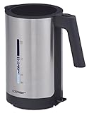 Cloer 4609 Wasserkocher / 2200 W / beleuchtete Wasserstandsanzeige / Trockengeh- und Überhitzungsschutz / 1,5 Liter / mattierter Edelstahlbehälter