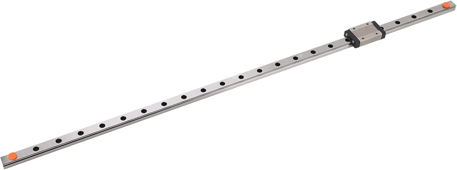 Linear Motion Guide Rail High Load Bearing Precise Positioning Low Friction Linear Slider Rail with Slider for CNC Machine Tool Injection Machine Bearing Steel MGN12H 600mm