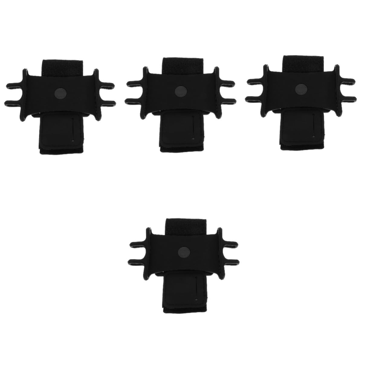 16 Piezas Pulsera De Celular Las Manos Brazalete para Teléfono para Correr Deporte Soporte para Teléfono Pequeño Cinturón De Llaves Universal Black Nylon