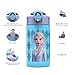 Zak Designs Disney Frozen 2 Kids Water Bottle with Spout Cover and Carrying Loop, Durable Plastic, Leak-Proof Water Bottle Design for Travel (16 oz, 2-Pack, Non-BPA, Elsa & Anna)