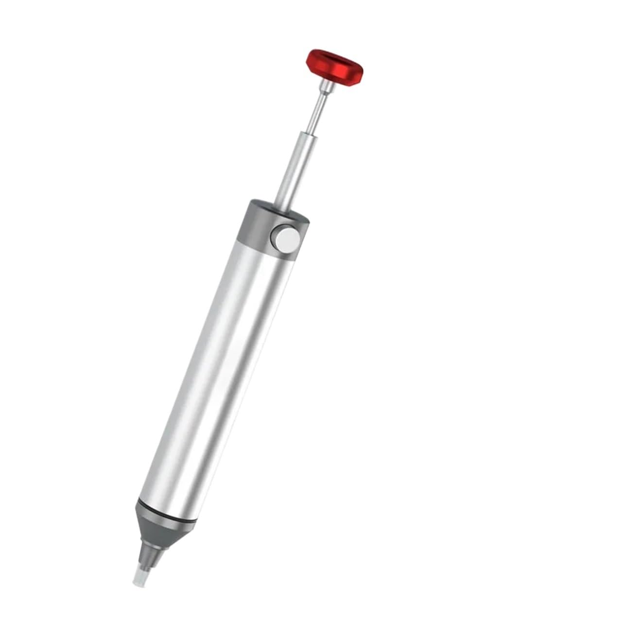 Aluminum Powerful Desoldering Pump Suction Tin Gun Soldering Sucker Pen Removal Vacuum Solder Iron Welding Repair Tool(Silver)