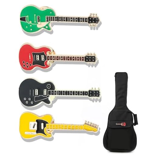 MOPZIJA 4 PCS Broche De Guitarra Pin De Guitarra Eléctrica Pin Conjunto De Alfileres Musicales Insignias De Instrumentos para Solapa para Camisa Suéter Chaqueta Mochila,broche de instrumento musical