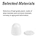 SEIWEI 2 Pcs Round Tall Toilet Bolt Caps with Snap-in Design, White Plstic Bottom Toilet Bowl Bolt Caps Cover for Home, Hotel, Easy to Clean