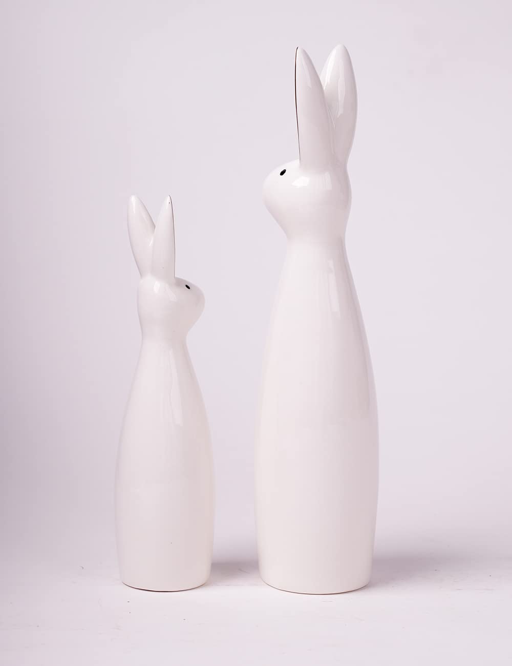 SEINHIJO 2pcs Esculturas de Conejo Figura Animal Estatua Decoración 29cm